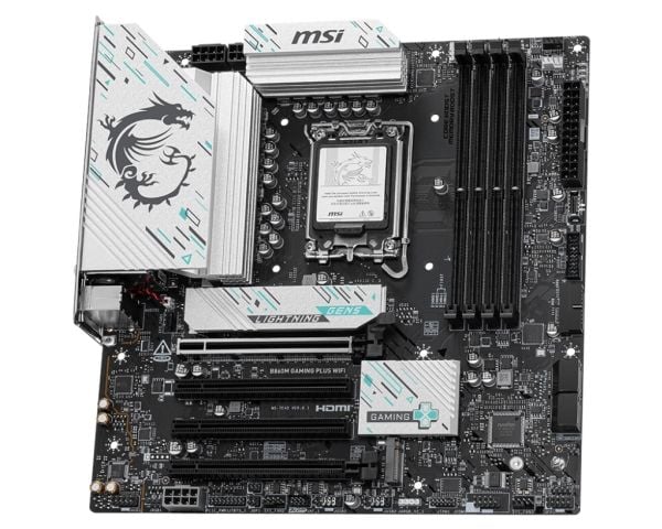 MSI B860M GAMING PLUS WIFI - Hovedkort - micro ATX - LGA1851-sokkel - B860 Chipset - USB-C 3.2 Gen2, USB-C 3.2 Gen 1, USB 3.2 Gen 1 - 5 Gigabit Eth...