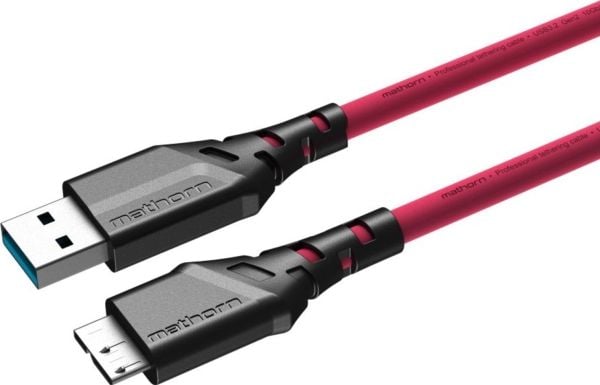 Kaapeli USB Ednet Kaapeli fotograficzny Mathorn MTC-220M 2m 10Gbps USB A - MicroB Magenta