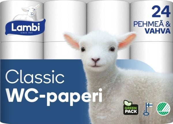 Toalettpapir Lambi 3-lags 24 ruller