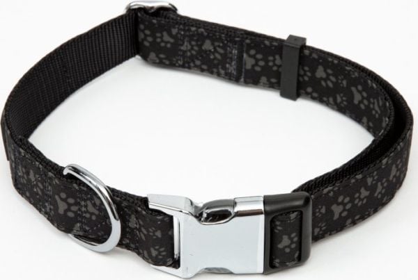 Paw Love - Halsbånd hund - Small - 28-42x1,5cm - Sort