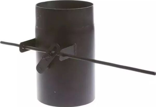 Savuhormi WADEX, D160/2 mm 0,25 m sort med klap