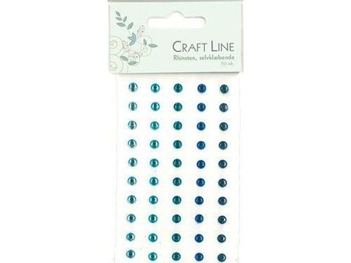 Rhinestones 5 mm 50 stk blå mix