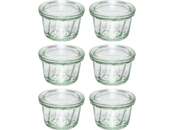 Jata WECK rund rim krukke/muffins 165 ml sett med 6