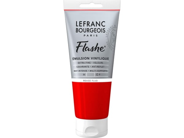 FLASHE ACRYLIC 80ML TUBE FLUORESCENT RED