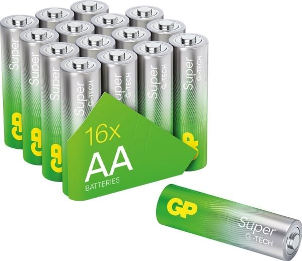 GP Super - Paristot 16 x AA tyyppi - Alkalisk