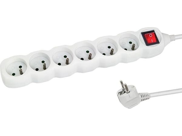 Pistorasia Esperanza ELK218W Esperanza pistorasia 6 plug-in 3m valkoinen