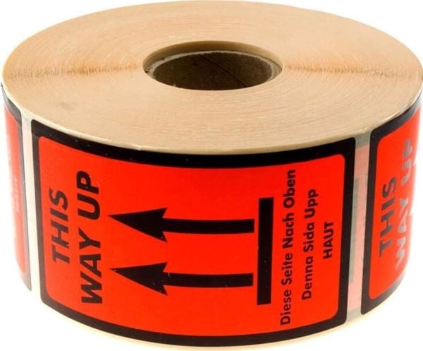 Etiketter till emballage, Etiket Adhesive, fyrkantig utvändig lindning, 70, kraft/PE permanent (DP 37), vit rulle
