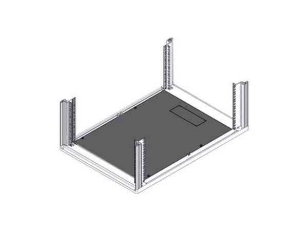 nVent SCHROFF 25230151 19" gulvmontert nettverksskap-bunnplate lukket egnet for skapdybde 800 mm sort/gra