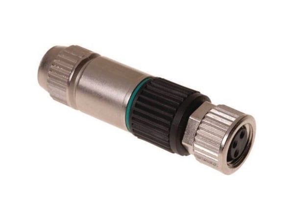 Harting 21 02 151 2405, M8-S, musta, nikkeli, polyamidi, sinkki, kulta, IP67, 10 mO