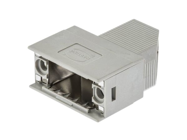 Harting D-SUB hus, poltall: 9, plast 45°, grå 09 67 009 0573 (09 67 009 0573)