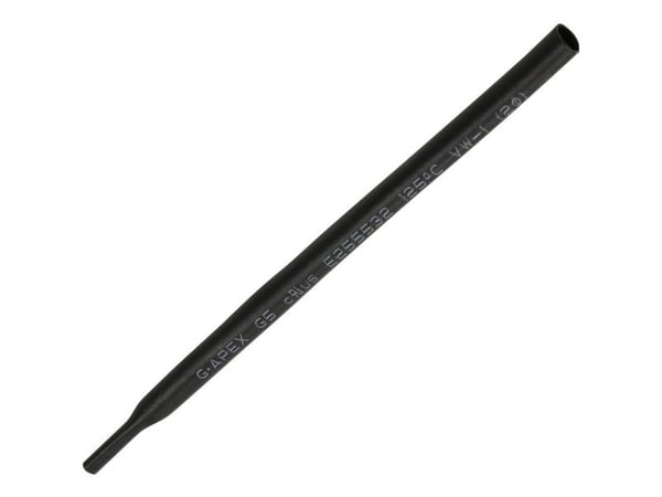 TRU COMPONENTS 1565142 Kutistusputki ilman liimaa Musta 2 mm 1 mm Kutistumisnopeus:2:1 15 m 15 m
