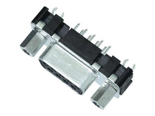 Harting D-SUB sokkelrad 180° 15 poler lodding 09 66 251 6512
