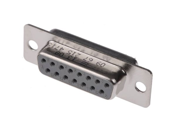 Harting 09 67 215 4715, D-Sub, Grå, Hunkjønn, Rett, Stål, Termoplast, Kopper
