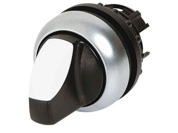 Eaton M22S-WRLK3-W, Vipukytkin, Muovi, Musta, Valkoinen, IP66, 29,7 mm, 45,9 mm