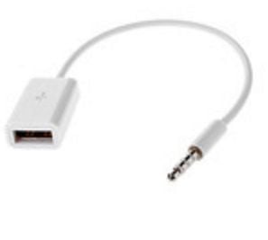 Kaapeli USB MicroMobile USB-A - minijakki 3,5 mm Biały (AUDUSBF)