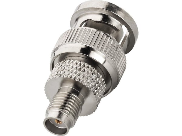 Monacor SMA-174BNC/JP, SMA, BNC, Metallisk