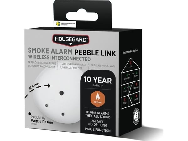 Housegard Pebble Link trådlös brandlarm