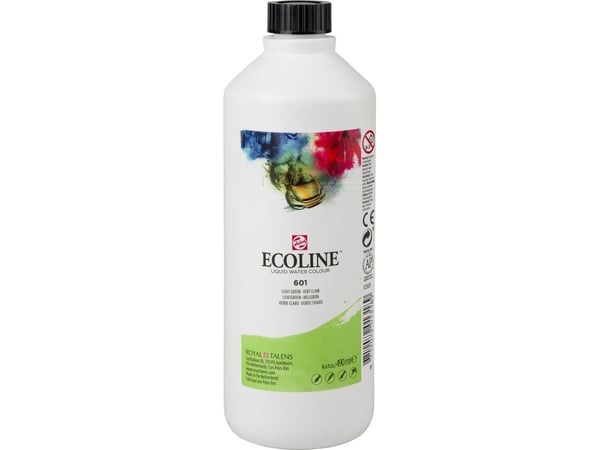Ecoline flytande akvarellfärgflaska ljusgrön 601