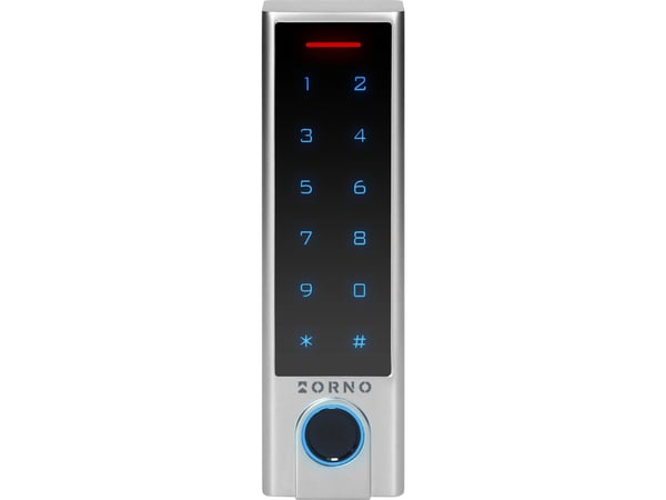 Orno berørings-kodelås med kortleser og nøkkelbrikker samt fingeravtrykksleser og Wi-Fi, SUPER-WASKI IP68, 1 relé 3A, Powered by Tuya
