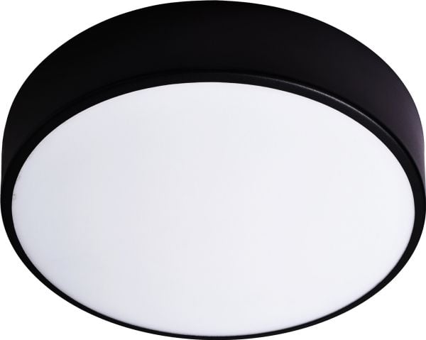 Skråtak-/taklampe Orno OVO plafon LED, 43 W, 4000 K, 4750 lm, sort stål, matt glass, IP20