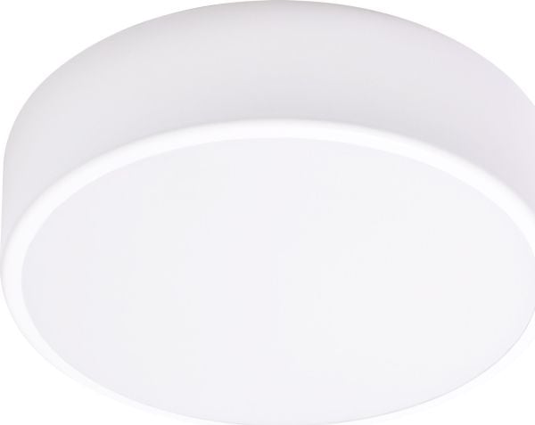 Taklampe Orno OVO LED 24W 4000K 2750 lm hvit stål, matt frostet glass, IP20, Ø300