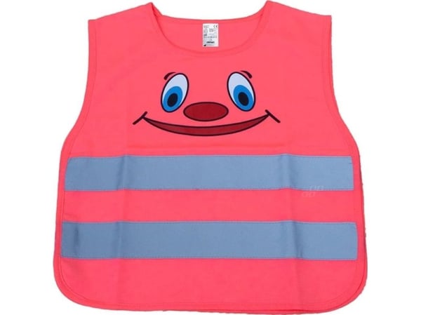 AMiO Refleksvest for barn rosa smil amio-03988
