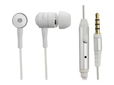 Esperanza EH162W - Ørepropper med mikrofon - i øret - kablet - 3,5 mm jakk - lydisolerende - hvit