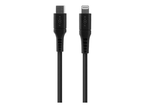 FIXED - Lightning-kabel - 24 pin USB-C hane till Lightning hane - 1.2 m - MFI-certifierad - svart