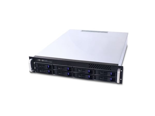 FANTEC SRC-2080X07 - Rackmonterbar 2U - SSI CEB - SATA/SAS - hot-swap - svart anodisert aluminium, sølvanodisert aluminium - USB