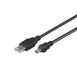 Goobay 93228, 0,15 m, USB A, Mini-USB B, USB 2.0, 0,48 Gbit/s, Sort