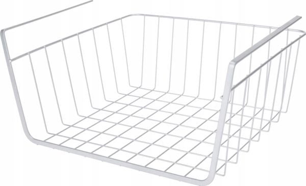 Oppbevaringsløsninger Hengende fruktkurv, metall, lys grå, 30 x 25,5 x 14 cm Oppbevaringsløsninger Hengende fruktkurv, metall, lys grå, 30 x 25,5 x 14 cm