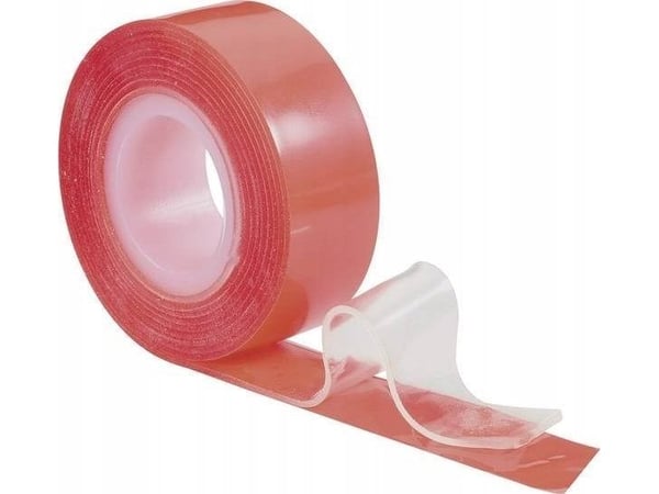 TOOLCRAFT 886516 dobbeltsidig tape, rød (L x B) 1,5 m x 19 mm (1 stk.)