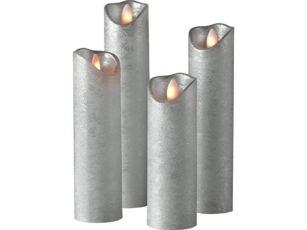 Sompex Shine LED-lysestake-sett (4 stk) med fjernkontroll og timer, Multi LED
