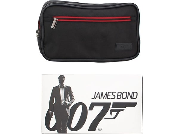 James Bond 007 toalettveske/kosmetikkveske svart 28 x 15 x 10 cm