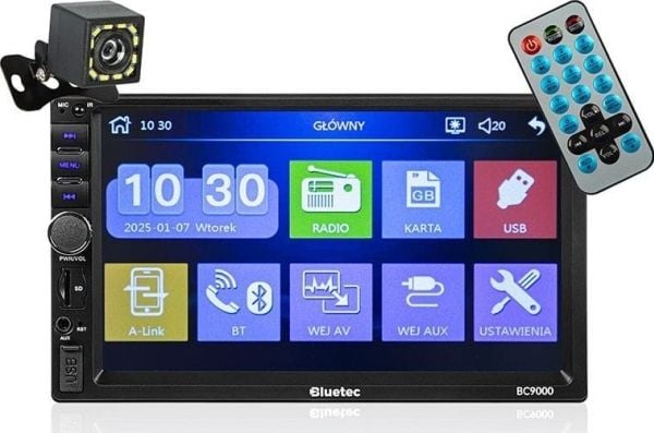 Bilstereo Blow Radio BLUETEC BC9000 2DIN 7" kamera