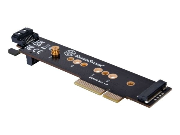Silverstone SST-ECM28 M.2/SATA-sovitinkortti, PCIe 4.0, 1x M-Key, 1x SATA