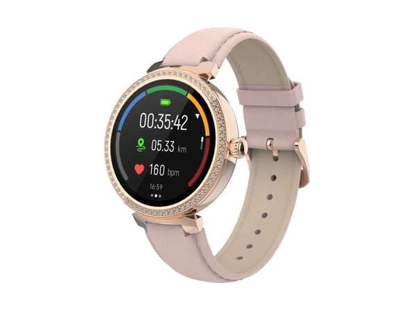DENVER SWC-342 - Smartklokke med stropp - rose - display 1.2" - Bluetooth