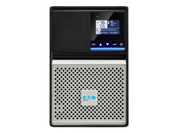 Eaton 5P 850i - Gen 2 - UPS - tårn - AC 200/208/220/230/240 V - 680 watt - 850 VA - enkeltfase - 7 Ah - RS-232, USB - utgangskontakter: 6 - svart/sølv