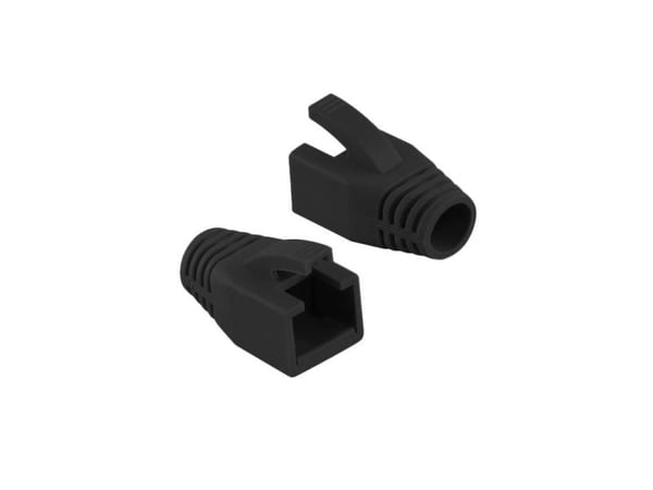 MicroConnect - Nettverkskabeloppstart - Cat 7, strain relief, up to 8.5 mm - svart (en pakke 50)