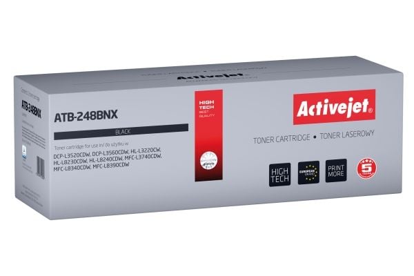 Activejet ATB-248BNX Toner för Brother-skrivare; Ersättning Brother TN248XLBK; Supreme; 3000 sidor; svart), 3000 sidor, svart, 1 st