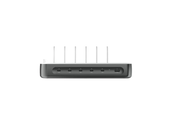 4smarts - Ladestasjon - 100 watt - utgangskontakter: 6 - 1.5 m kabel - romgrå