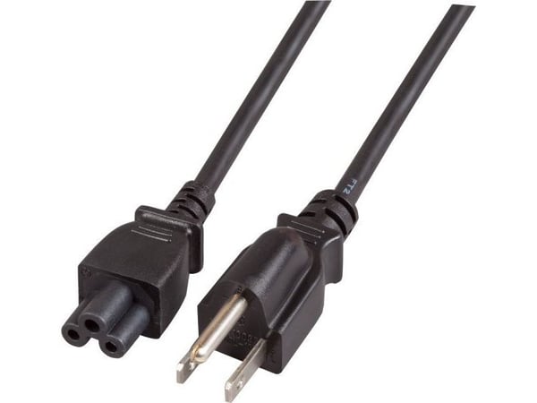 EFB-Elektronik EFB Verkkokaapeli USA/NEMA 5-15P-C5 180°,sw,1,8m,SVT AWG18x3C (EK497.1,8)