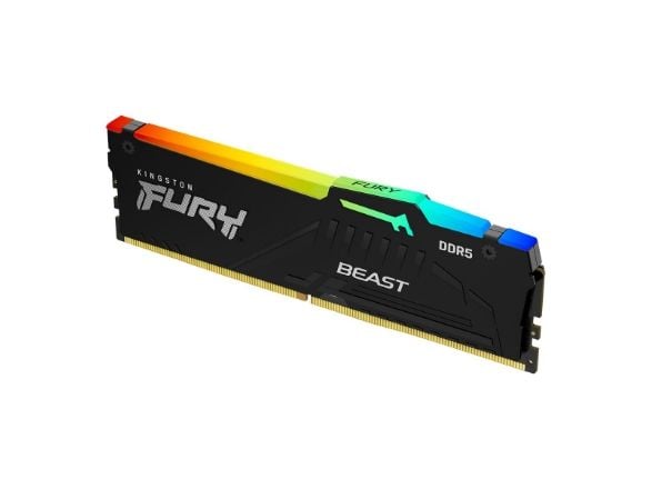 Kingston FURY Beast RGB - DDR5 - modul - 16 GB - DIMM 288-pin - 6800 MHz / PC5-54400 - CL34 - 1.4 V - ikke-bufret - on-die ECC - svart
