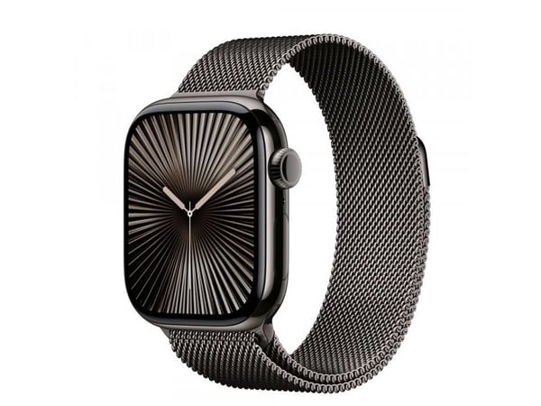 Apple Watch Series 10 smartklocka 42 mm GPS + Cellular, skiffer milanesisk länk