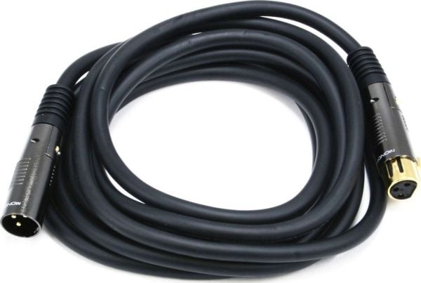 Monoprice 4752, XLR (3-pin), Hankjønn, XLR (3-pin), Hunkjønn, 3 m, Sort