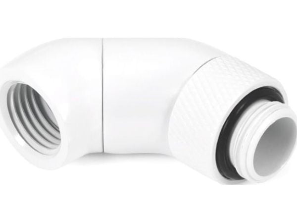 Alphacool 17628, Vannblokk, Messing, Hvit, 1/4", 45°, 30 mm