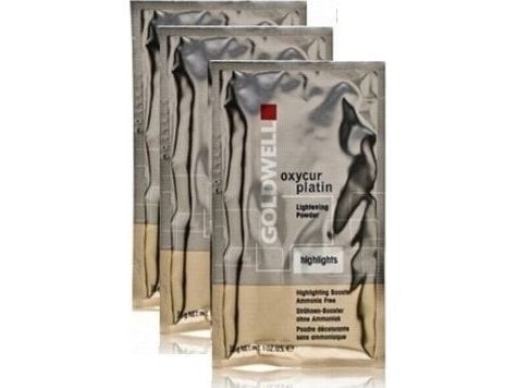 Goldwell Set Trio: Oxycur Platin blekepulver + håroksidant, 3 stk, 30 g for kvinner
