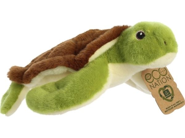 AURORA ECO NATION Plush turtle, 27 cm