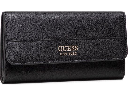 Guess Katey, lommebok i syntetisk lær, SLG Large Zip, svart