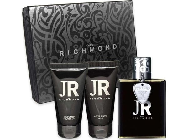 John Richmond-sett: Man Eau De Parfum 100 ml + Man nærende shower gel 50 ml + Man after-shave balm 50 ml